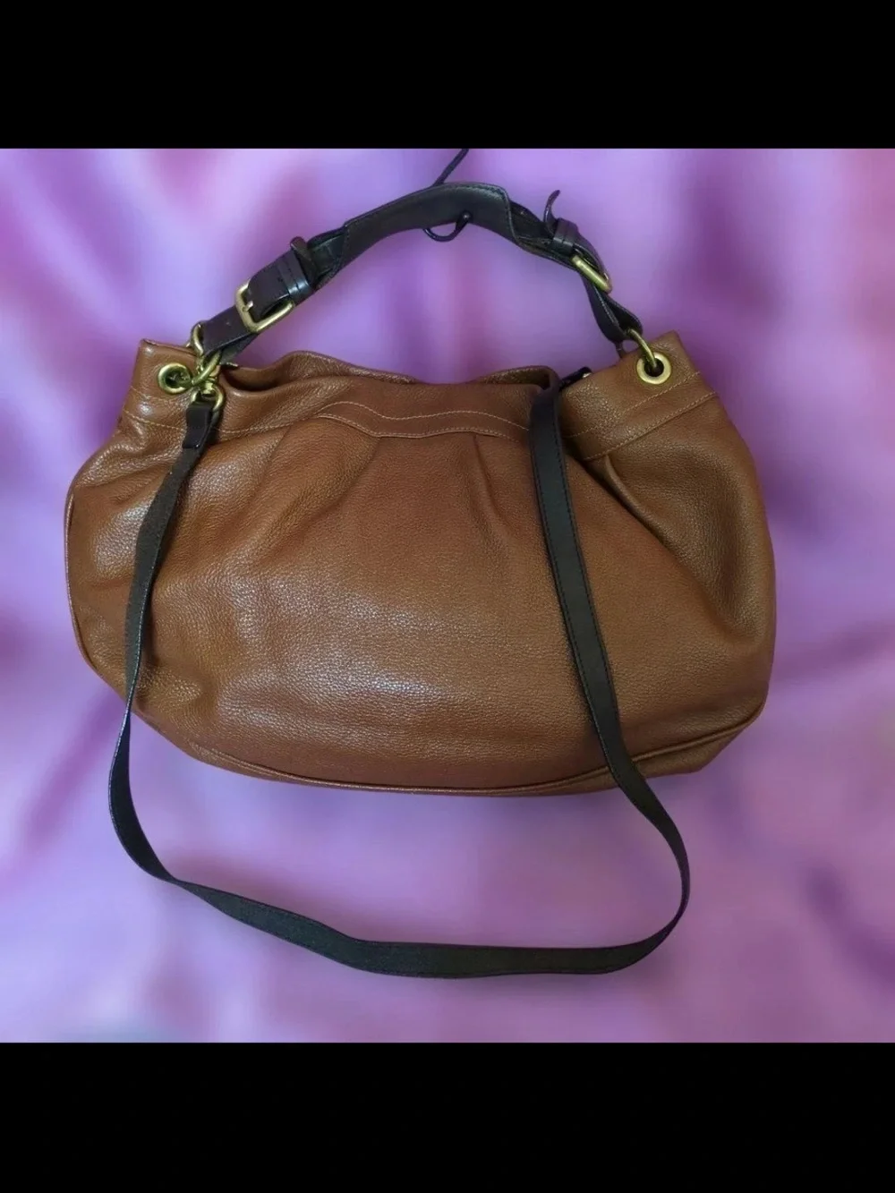Mulberry Chestnut Brown Pebbled Leather Shoulder Bag